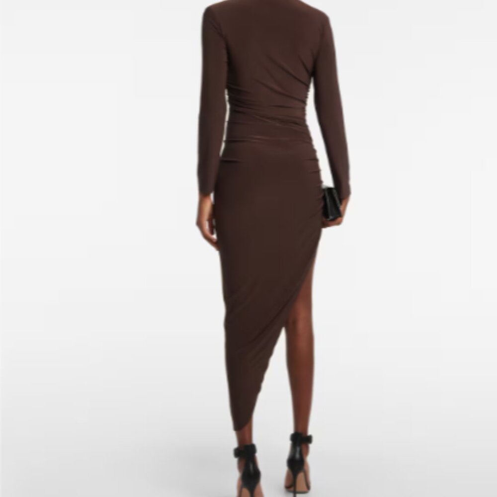 Norma Kamali Asymmetric turtleneck midi dress - Picture 2 of 4